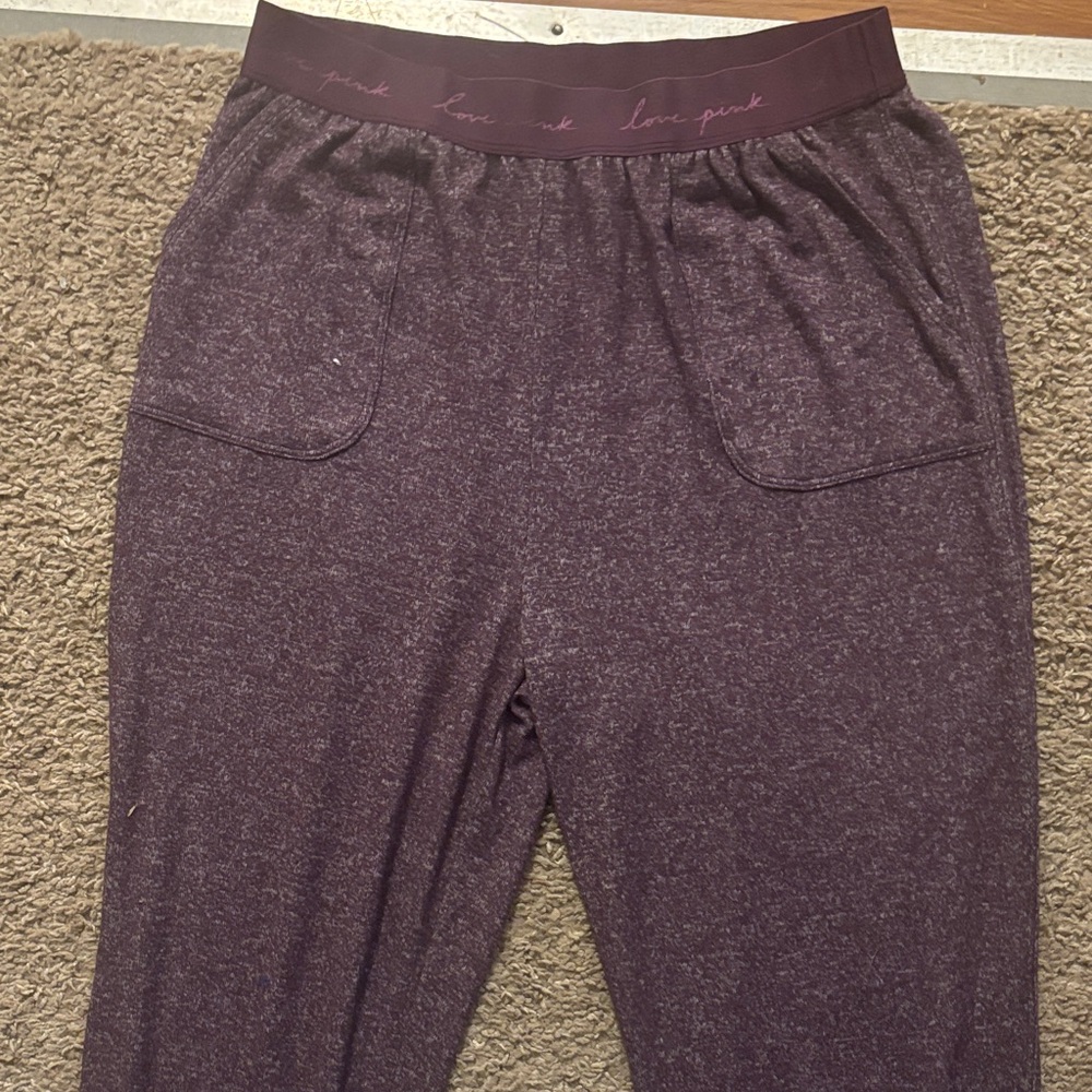 Victoria’s secret PINK NWT Woman’s Md Purple Joggers Lounge Pants - Picture 7 of 10